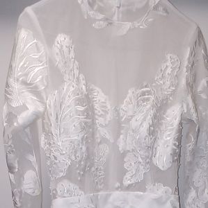 White evening dress for a wedding or party